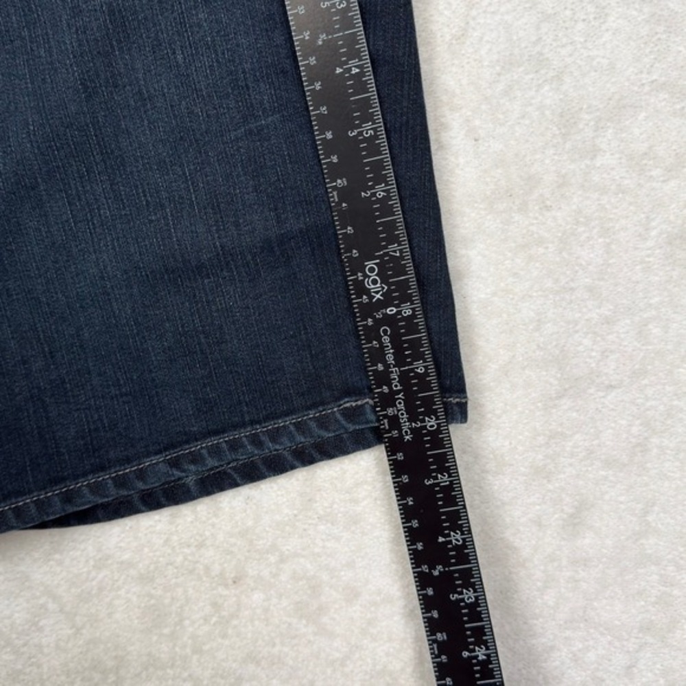 VTG Coldwater Creek Shorts Womens 12 Natural Fit Board Jeans Stretch Dark Wash - Picture 8 of 11